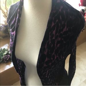 Purple Leopard Print Cardigan